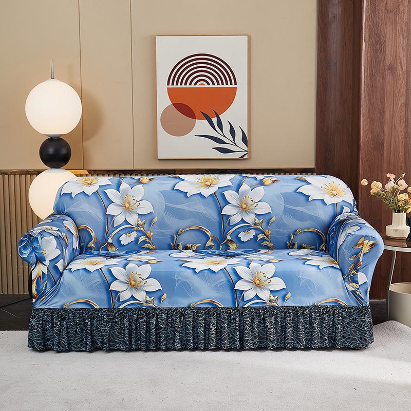 Light Luxury All-inclusive Elastic Sofa Cover Non-slip Four-season Universal Double Armrest Fabric Sofa Cover Protective Cover