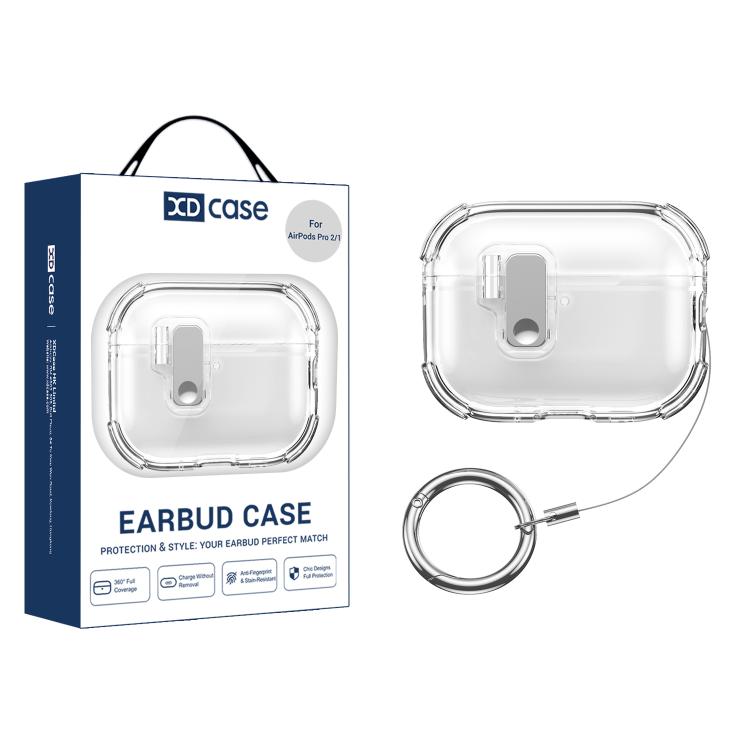 

For AirPods Pro 2 / 1 XDcase Transparent Silicone Automatic Pop-Up Earbud Case For AirPods Pro 2 / 1 прозорий