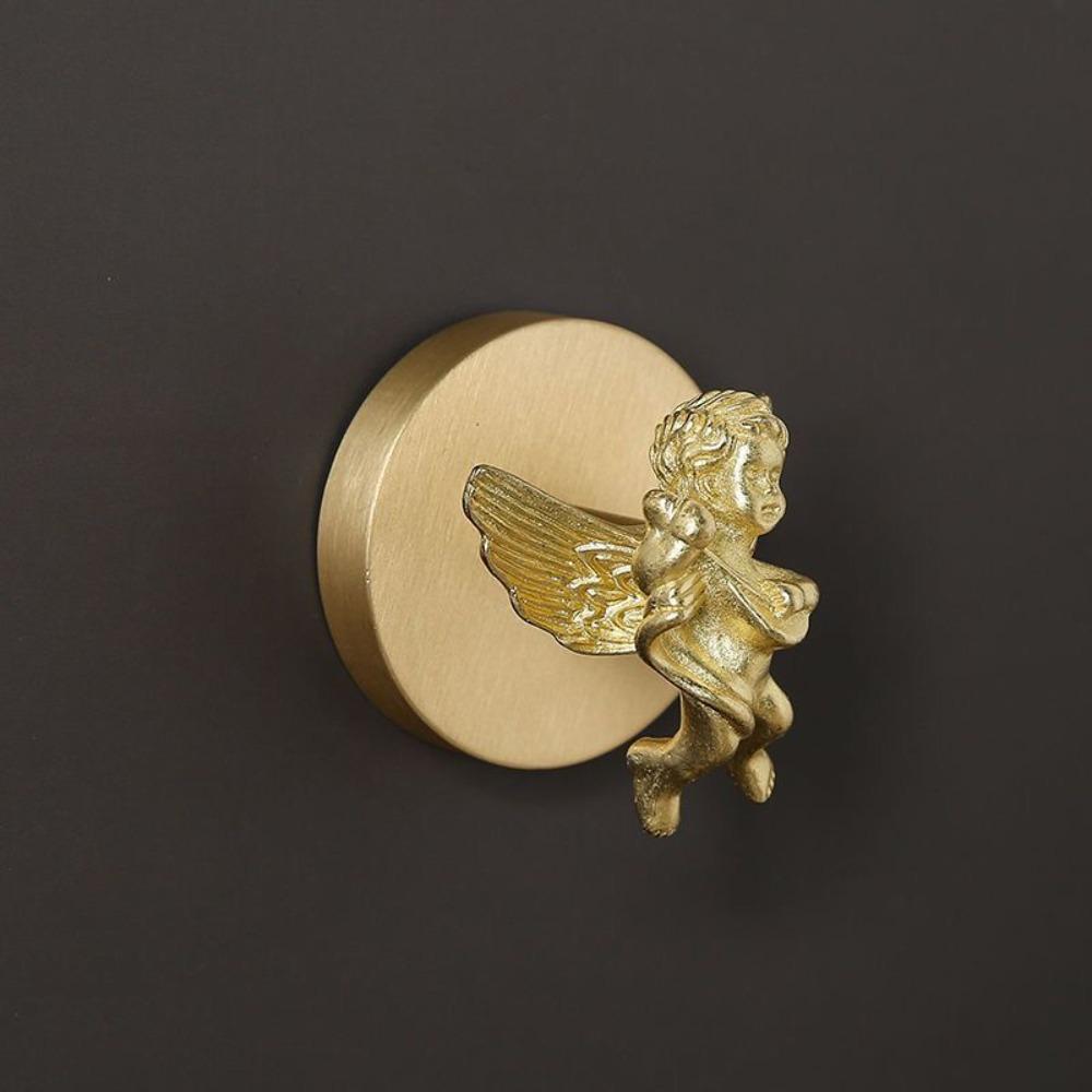 

Durable Construction Brass Wall Hooks High-Quality Brass No-Nail Wall Hooks Door Back Angel Disc