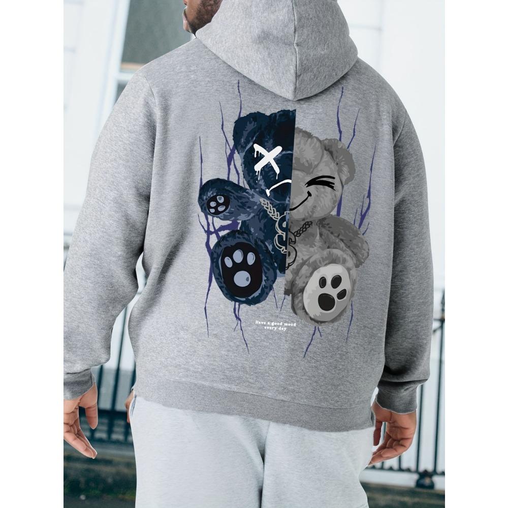 Personalized Bear Graphic Print Men's Hoodies Fashion Pullover Autumn Clothing Casual Clothes Women Tops Sweatshirts