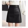 Dámská sukně áčkového střihu z PU kůže s vysokým pasem, kolekce podzim/zima 2024 - Slim fit, univerzální krátká sukně