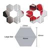 24pcs 3D Hexagon Mirror Wall Sticker Acrylic Geometric Art Tile DIY Self-adhesive Decal Replacement Home Living Room Decoration