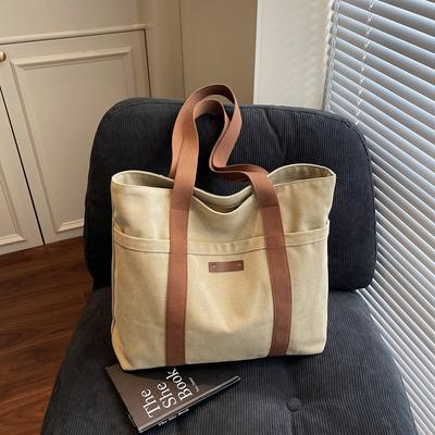 Reisetasche aus Canvas mit großem Fassungsvermögen, Pendler-Schultertasche, Einkaufstasche, Damenhandtasche