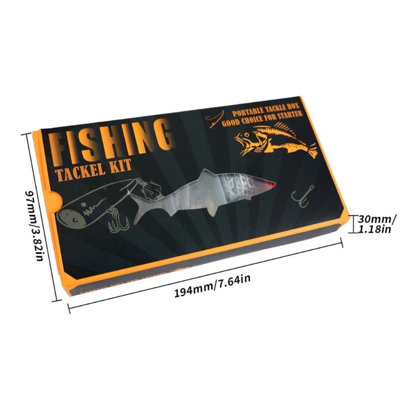 Fishing Lures Making Set DIY Crankbaits Minnow Set Blank Hard Baits Set with Hook Split Rings Lure Eye Sticker