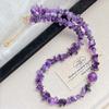 High Quality Natural Amethyst Design Sweater Chain Necklace Collarbone Chain, Fidelity