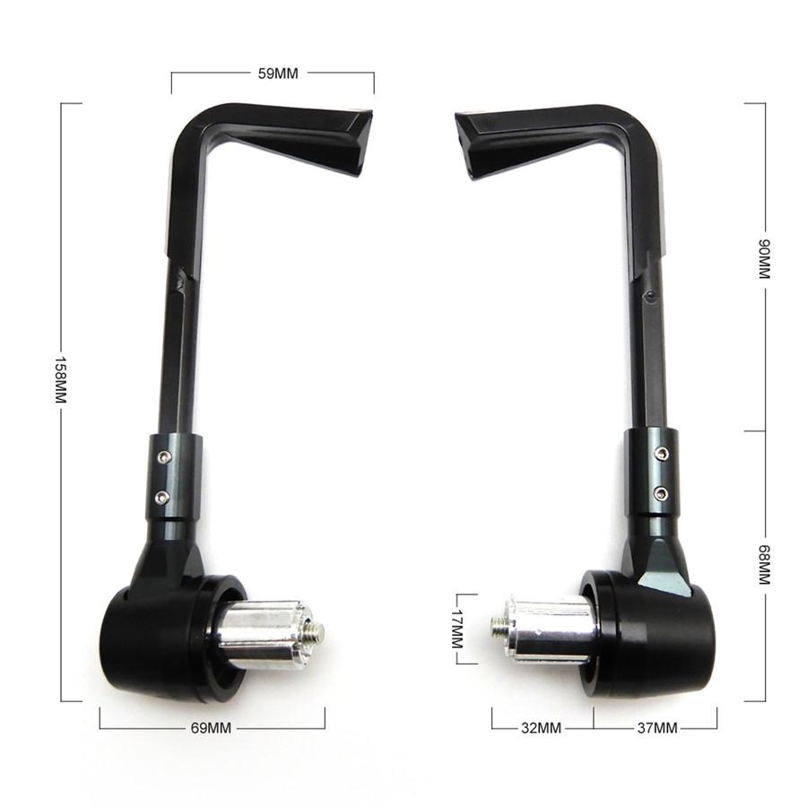 2pcs Aluminum 22MM Motorcycle Protection Kit Motorsport Brake Lever Hand Protection Guard