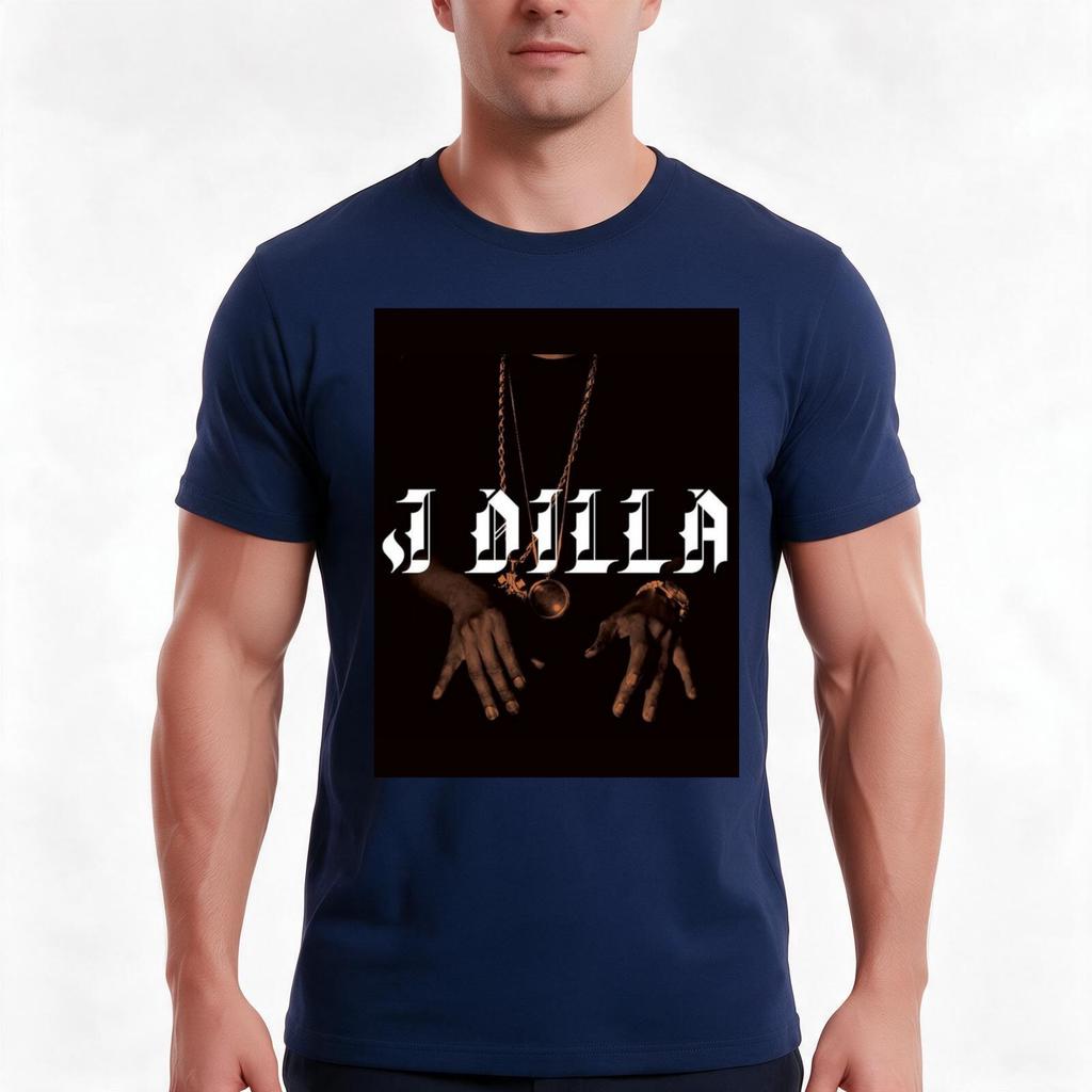 J Dilla T-Shirt Sommer Lässig Baumwoll-T-Shirt Oversize Streetwear Oberteile Vintage Grafikdruck Lockere Passform Kurze Ärmel 100% Baumwolle