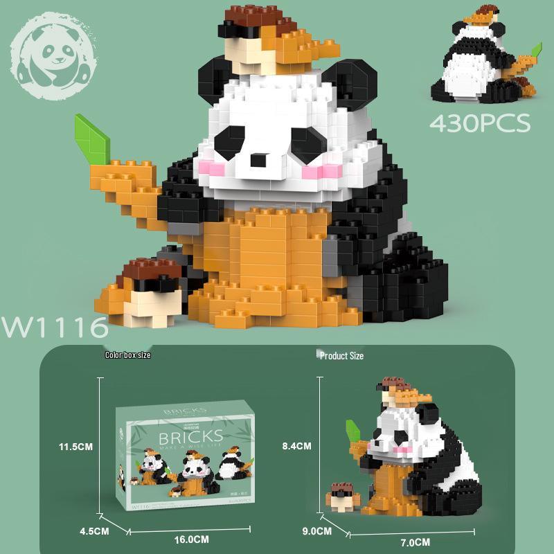 Chinese Panda Building Blocks - Compatible with Lego Bricks, Educational Micro Particle Assembly Toys, Gift Set