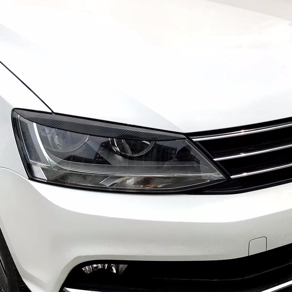 For VW Jetta MK6 Sagitar NCS 2010‑2018 Headlight Eyebrow Eyelid Cover Trim 1Pair Headlamp Eyelid Stickers