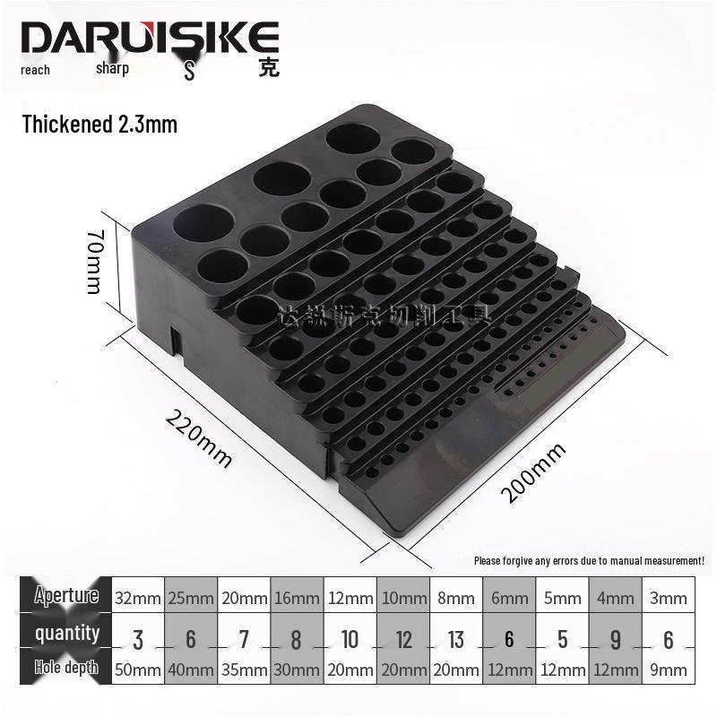 CNC Black Drill Bit & Reamer Storage Box Tool Holder