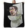 Skibidi Toilet Throw Blanket Soft Warm Blanket Gift for Grandparents