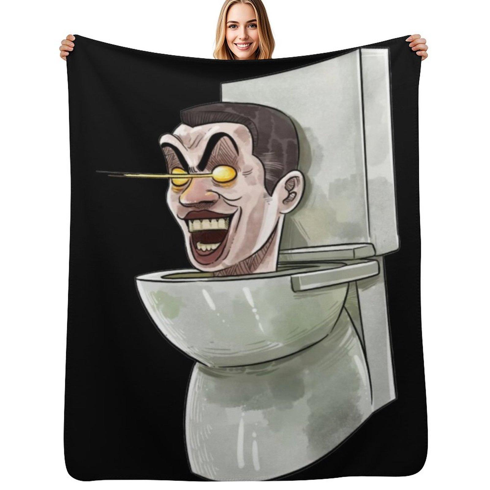 

skibidi toilet Throw Blanket Soft Warm Blanket Gift for Grandparents 75x100cm