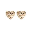 Wrinkle Heart Women's Stud Earrings Folded Small Love Heart Bohemian Female Ear Accessories Unusual Earrings boucle oreille