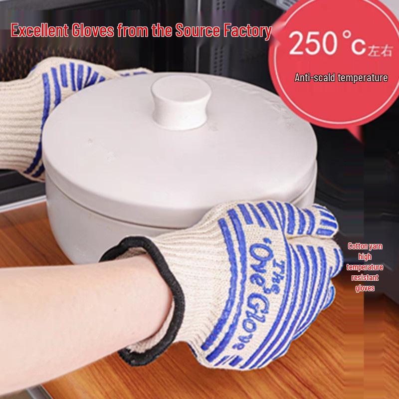 Hitzebeständige Silikon-Ofenhandschuhe, Lebensmittelqualität, 800°F (ca. 425°C) Isolierung, Verbrühschutz-Backhandschuhe