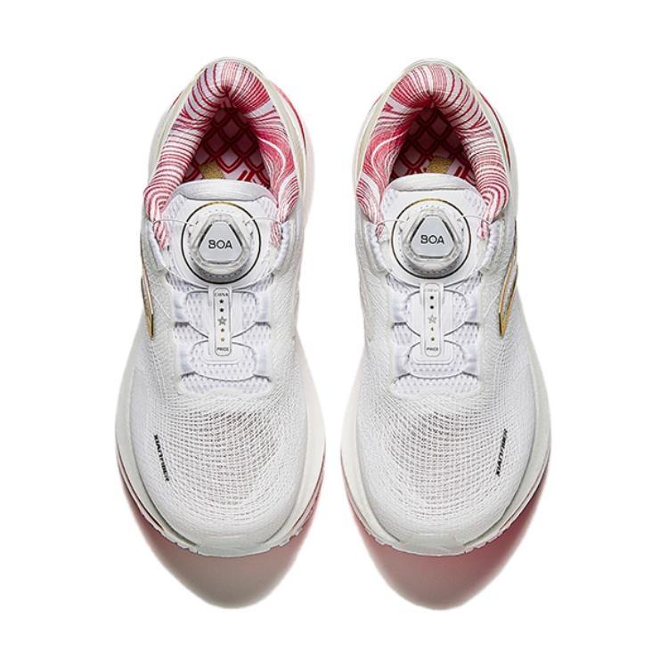Anta Champion 3PRO Cushioning, Wear Resistant Low Top Running Shoes Women's White Red Gold 122435598R-1