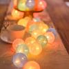 Cotton Ball LED String Lights - Colorful and Creative Decor for Bedrooms and Venues