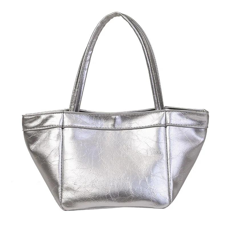 

Модная сумка-тоут из искусственной кожи для женщин, трендовая женская сумка-мешок, простые сумки через плечо, роскошные дизайнерские сумки, кошельки