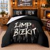 Limp Bizkit Pattern Bedding 3Pcs Set Bed Sheet And Pillowcases For Indoor Bedroom