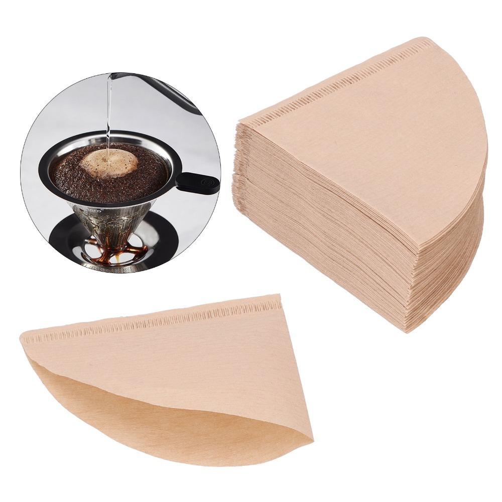 100pcs set Portable Coffee Filter Paper One-Use One-Use Filter Paper  Pour Over Coffee