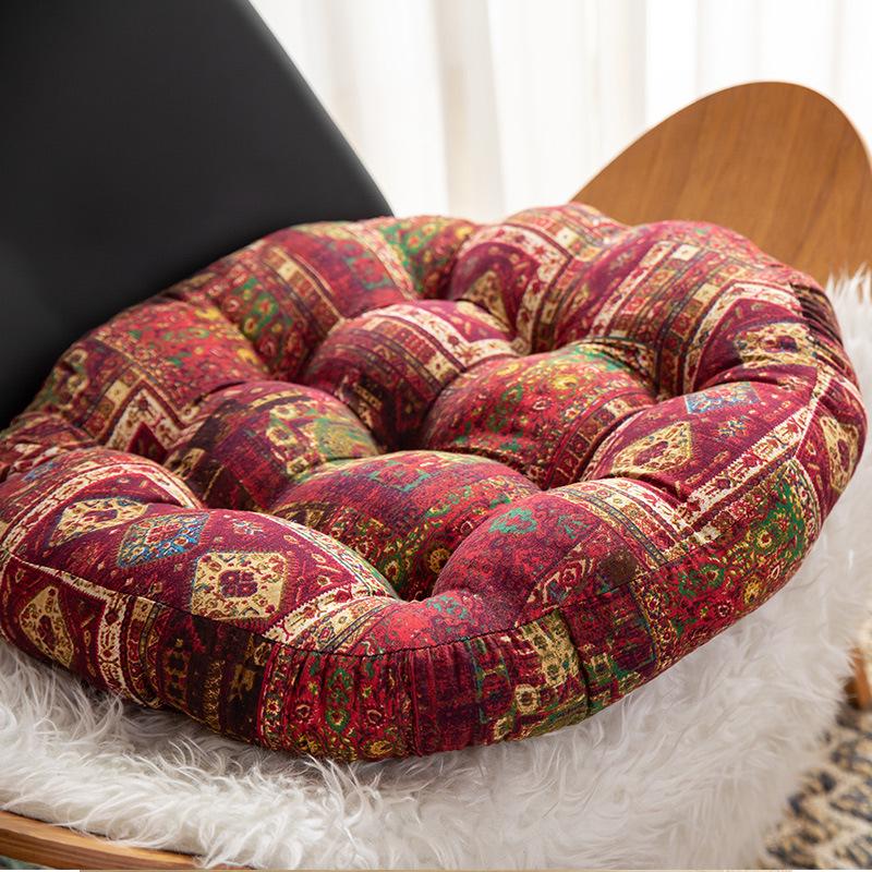 Bohemian Ethnic Style Square Floor Cushion for Balcony or Bedroom