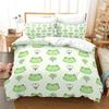 Lovely Green Frog Duvet Cover Set Baby Alpaca Bed Linen Horse Soft Bedding Set With Pillowcase For Girls Boys Gift Bedroom Decor