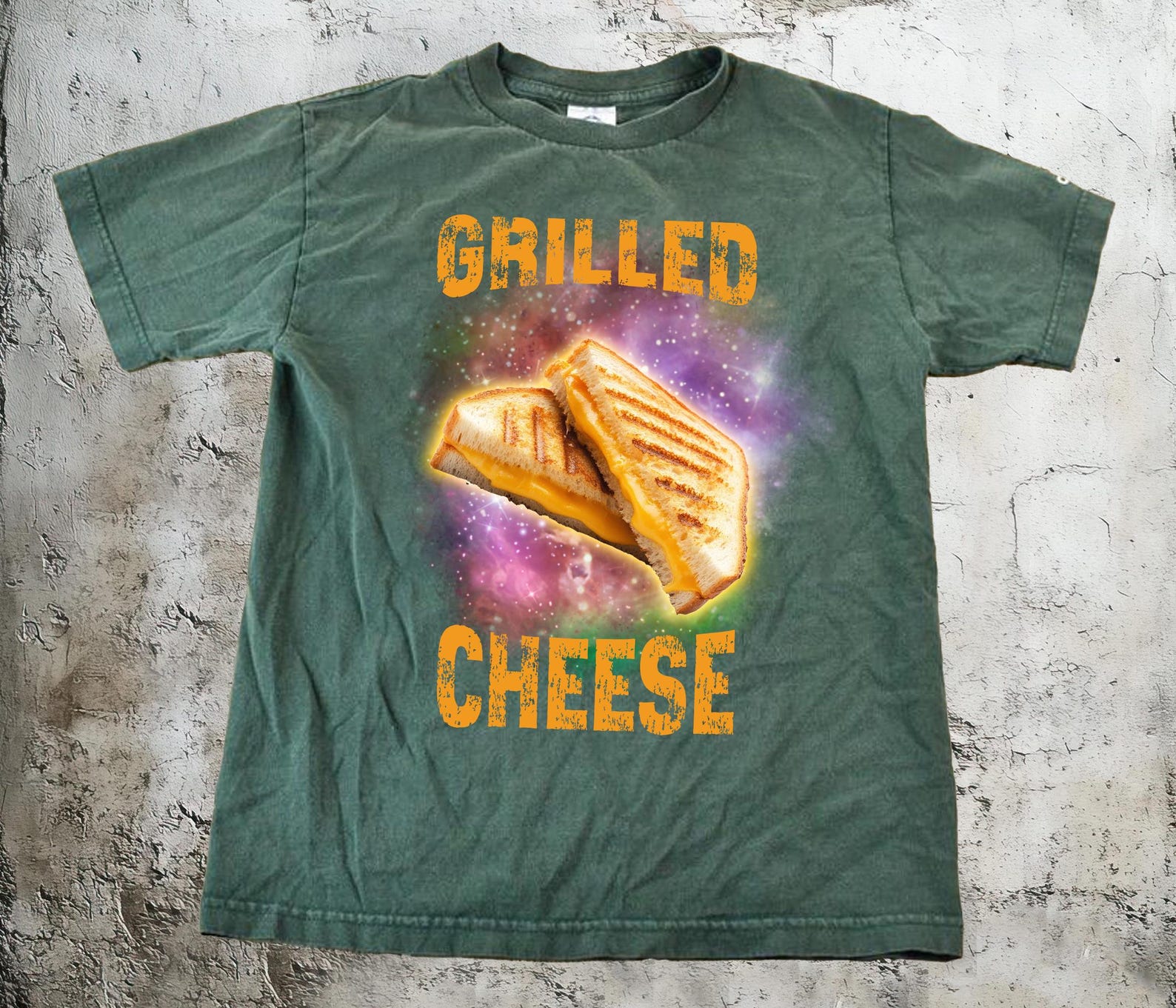 Grilled Cheese Shirt, Food Lover, Funny Gag T-Shirt, Weird Shirts, 90s Graphic T-Shirt S