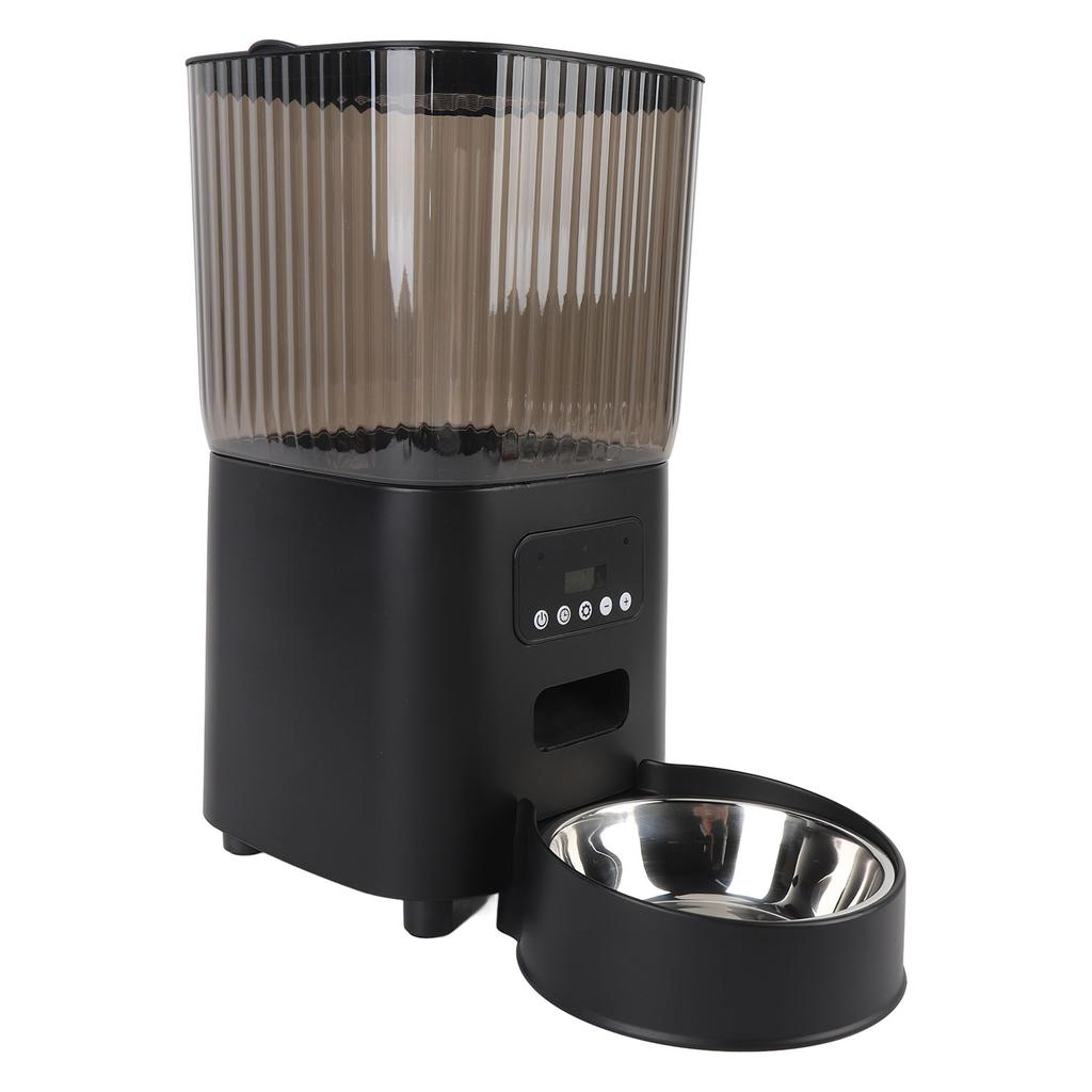 Automatic Cat Feeder Timed Feeding Button Control Automatic Cat Food Dispenser for Dog Pet Indoor