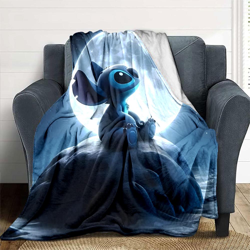 1pc S-Stitch9 Blanket, Gift, for Men and Women, Soft Blanket, Good for Sofa Bed Couch Travel, Lightweight Flannel Blanket