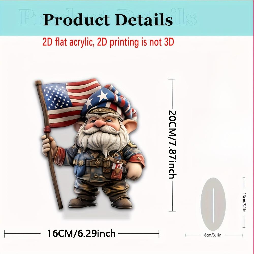 Independence Day Ornament,American Flag,2D Flat,Acrylic Decoration,Home Living Room,Entryway Crafts,Creative Ornament