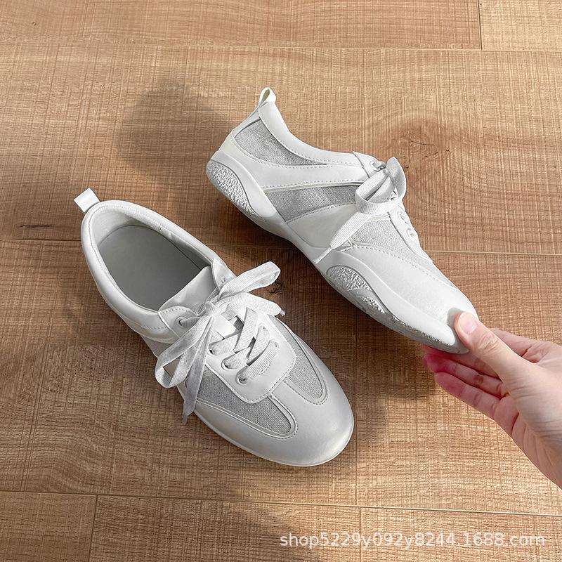 

Cowhide version~ 2025 new inner heightening platform German training shoes women s ballet lace-up comfortable casual board shoes sports shoes 35
