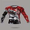 Men's 3D Stripe Printed Long-sleeved T-shirt, Comfortable, Breathable and Versatile Men's Top