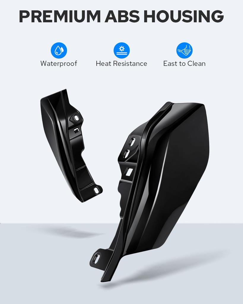 Benlari Gloss Black Air Deflector Heat Shield for Street Road Electra Road Ultra and Tri Glide CVO Mid-Frame 2009-2022 Harley-Davidson Touring, Glide,