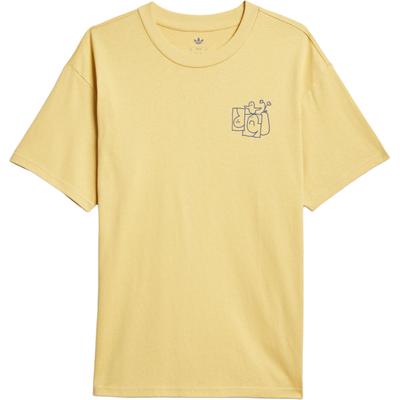 Adidas Originals Shmoofoil STAIRS T SHIRT T Shirt Unisex Yellow KD1870-