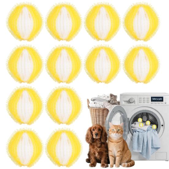 12Pcs Anti-Hair Washing Machine Ball, Hair Catcher Washing Machine, Anti Hair Washing Machine, Reusable Hair Catcher Washing Machine for Clothes,