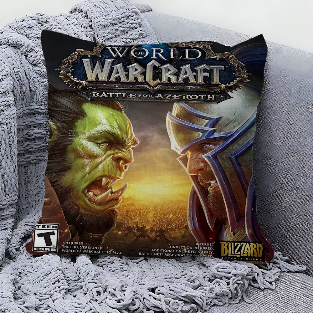 W-World of W-Warcraft Spiel Dekorative Raumästhetik Kissenbezug Heimdeko Schlafzimmer Sofa Bett Couch Kissenbezug 45x45