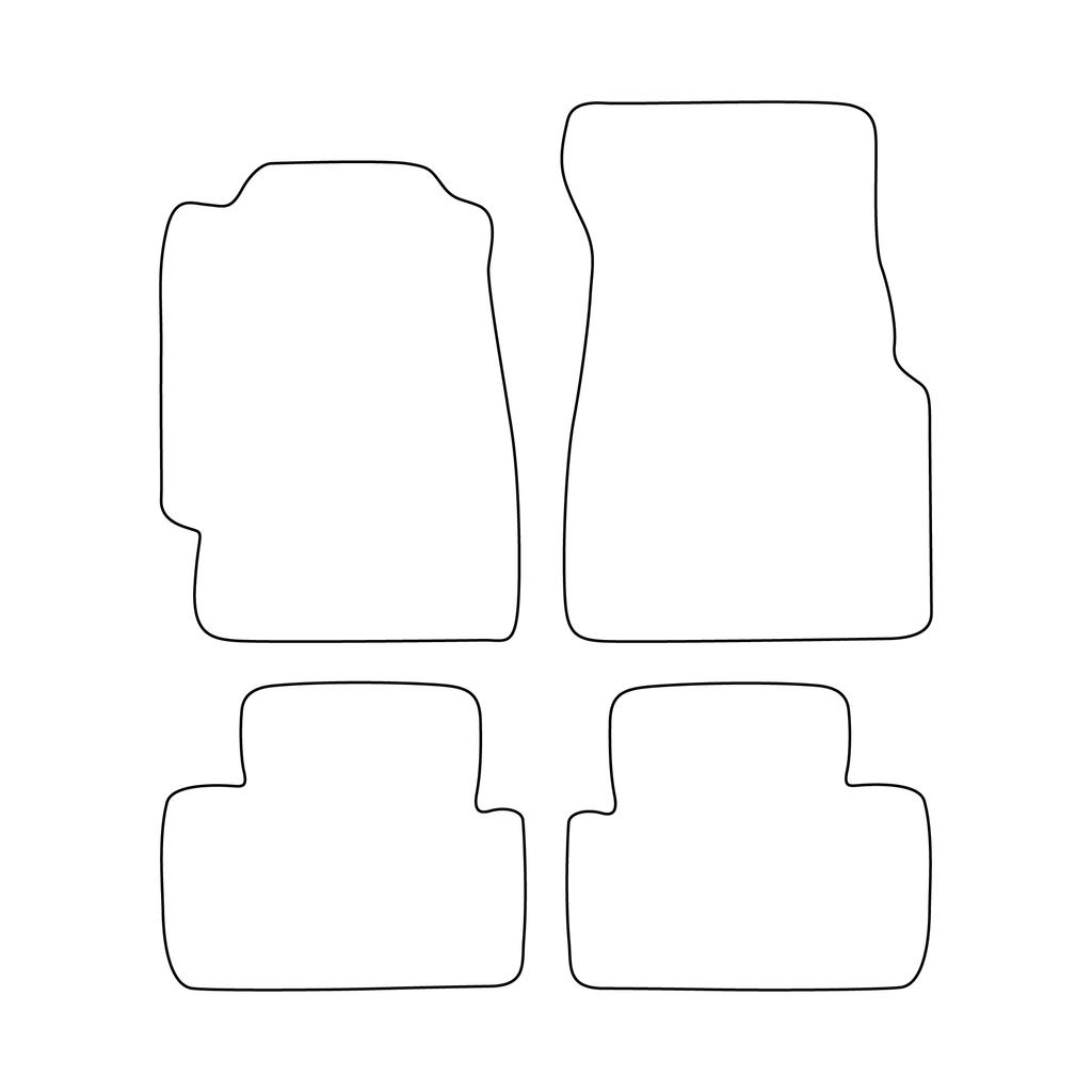 [BLM]HO002 Red - Set of Velour Floor Mats To Fit Honda Civic V 3-door 1992-1995 - Red Trim