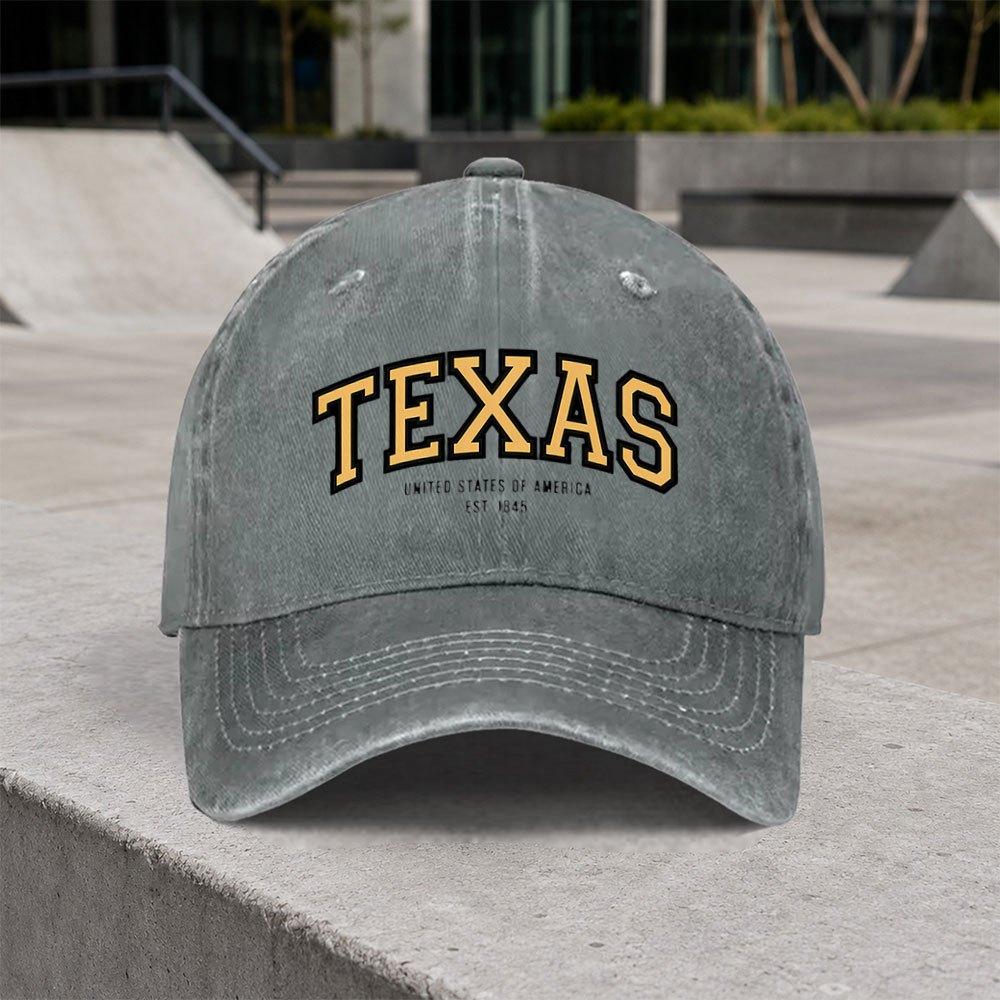 Texas Vintage Baseball Cap Adjustable Duckbill Hat Unisex Lightweight Outdoor Daily Wear Party Gift