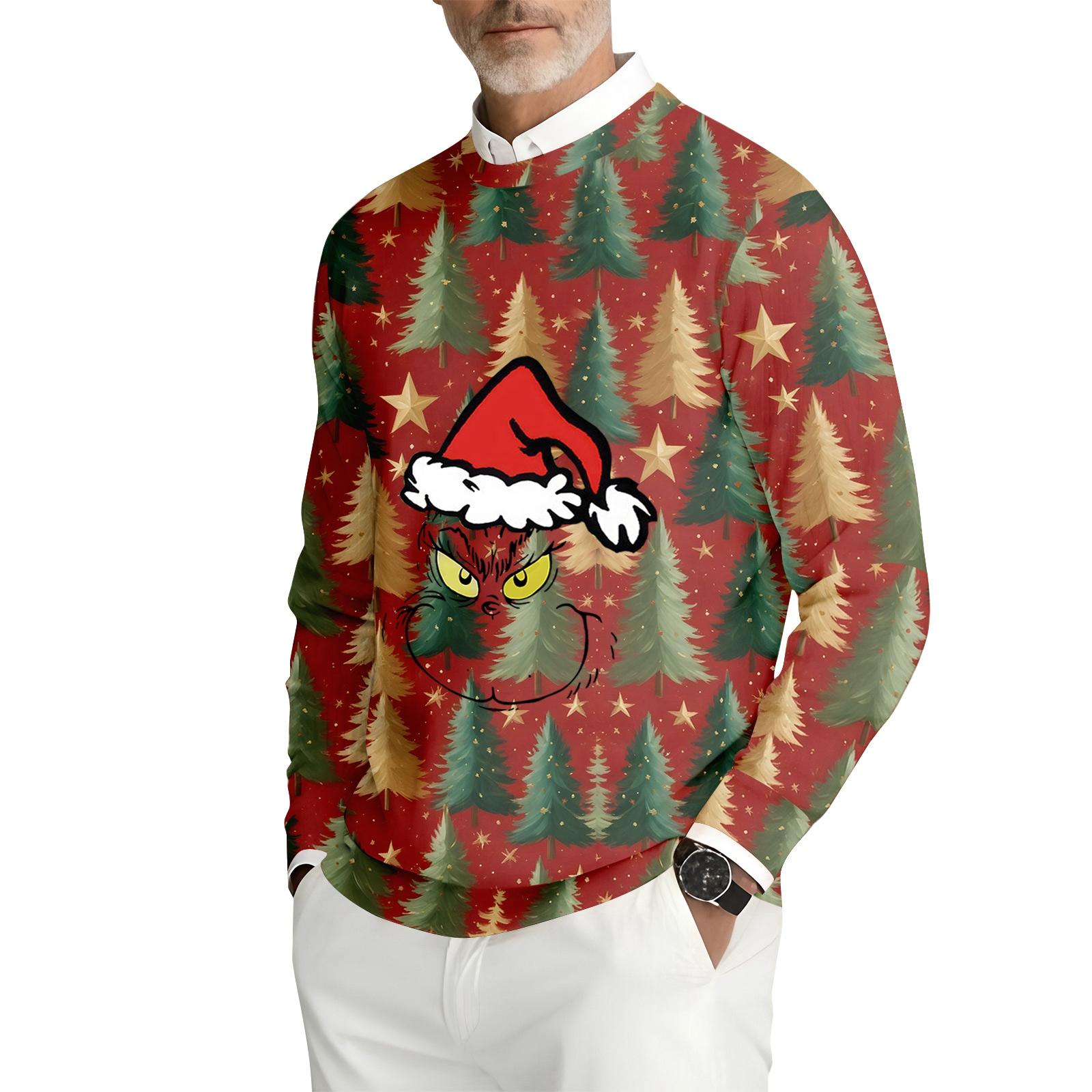 

Мужская толстовка с круглым вырезом и длинными рукавами из рубчатого трикотажа XXXXL