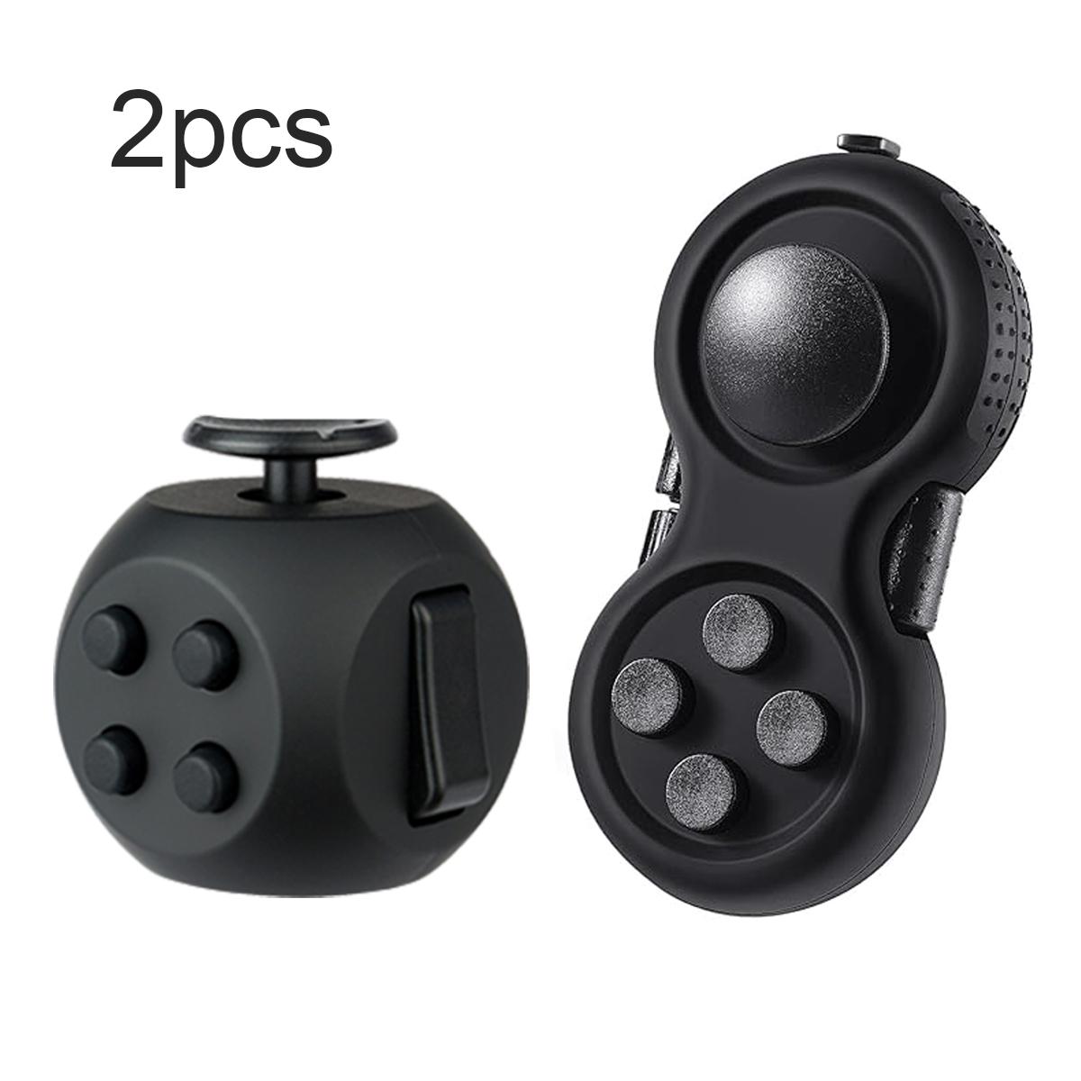 

2Pcs Fidget Toys Anti-Stress Fingertip Toys Decompression Relieve Dice For Autism Anxiety Relieve Relax Cube Toys