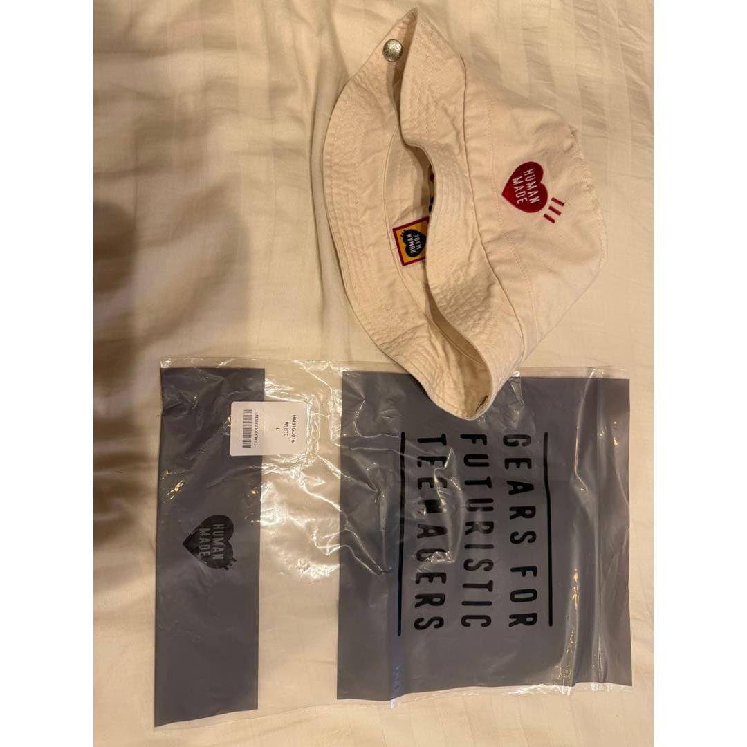 Used HUMAN MADE bucket hat white L size