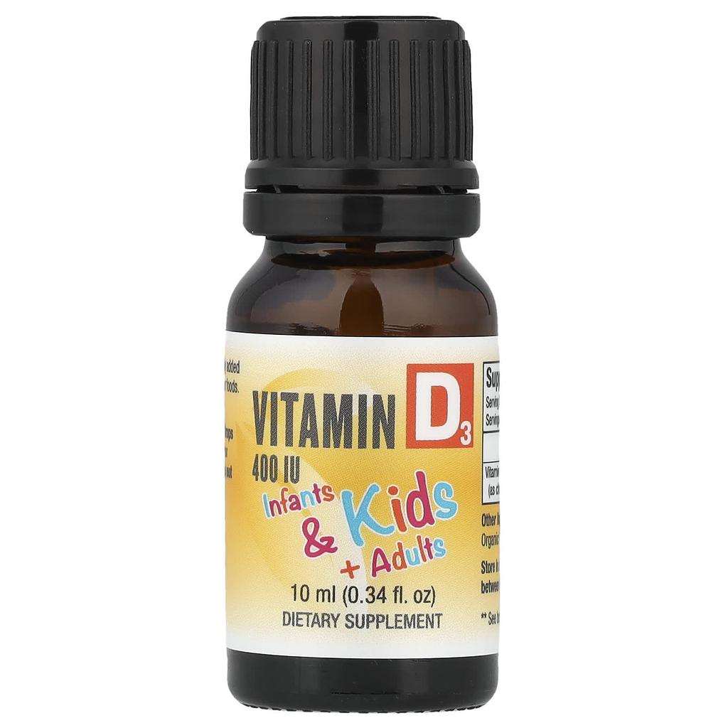 GreenPeach, Infants & Children + Adults, Vitamin D3, 400 IU, 10 ml (0.34 fl oz)