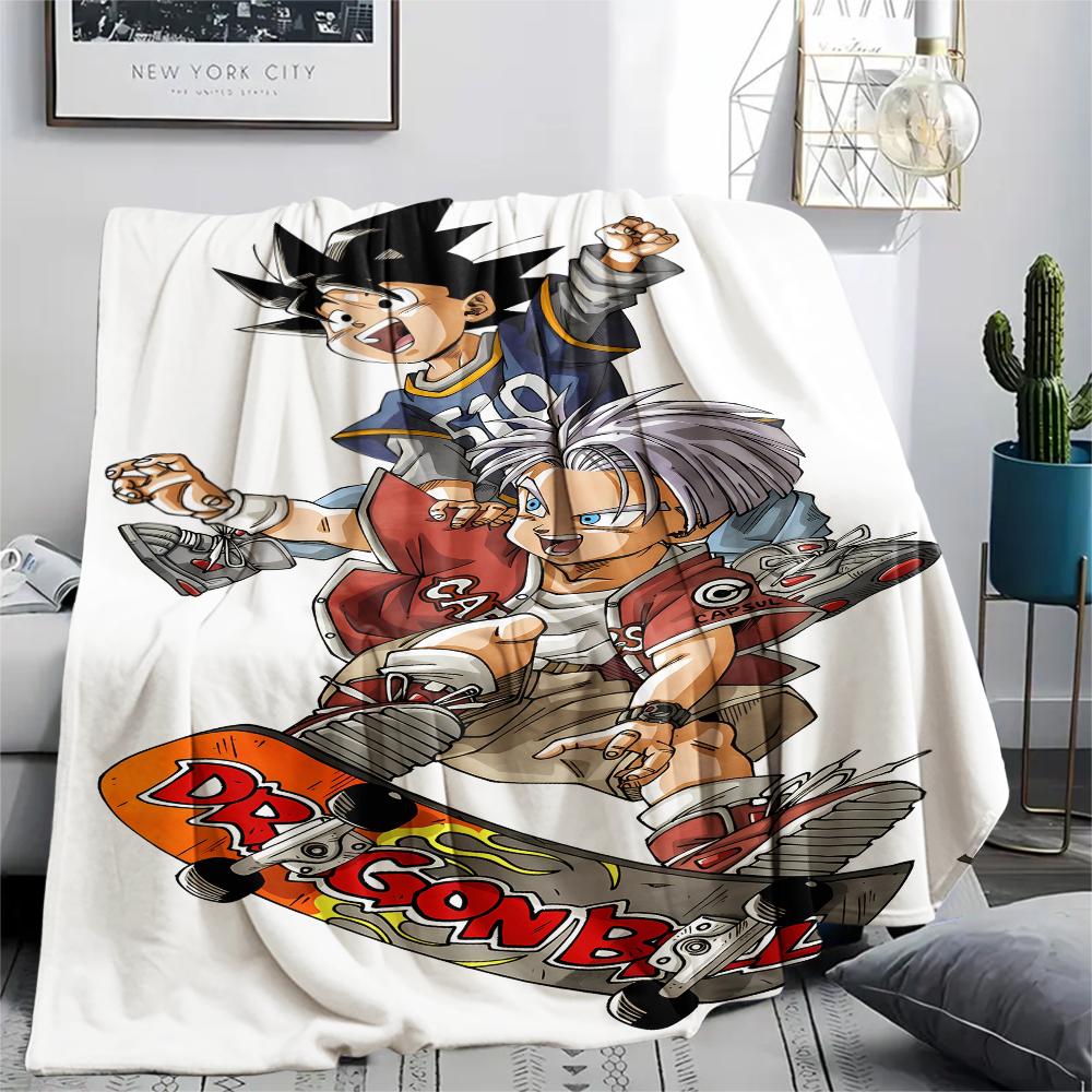 Dragon Ball veikėjo spaudinio flanelinis pledas Aukštos kokybės Patogus visais metų laikais Namų dekoras Šiluma ir jaukumas Puikiai tinka Kalėdų dovanoms
