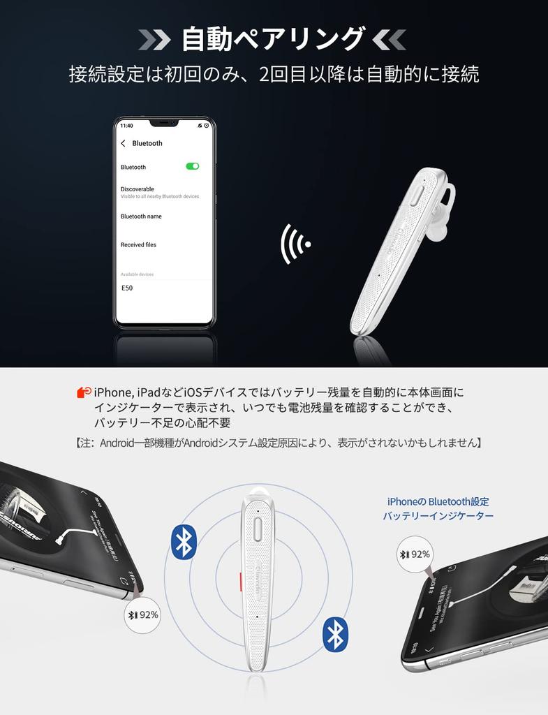 Lavodio Wireless Headset with Qualcomm Smart Chip [Supports aptX & aptX HD, SBC & AAC, Dual Microphone ENC Noise Reduction Technology, Simultaneous