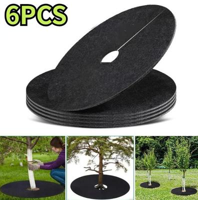 Non-Woven Tree Mulch Ring Weeding Barrier, Protector Mat, Plant Cover, Anti Grass, Gardening Fabric Weed Control, 15cm-82cm