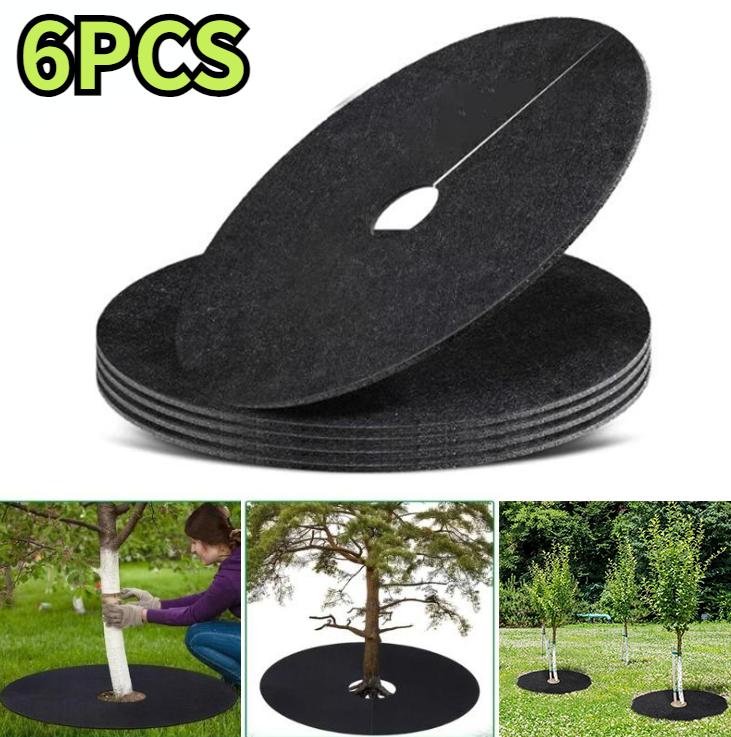 Barieră nețesută pentru mulci pentru copac, covoraș de protecție, acoperire pentru plante, anti-iarbă, țesătură de grădinărit pentru controlul buruienilor, 15 cm-82 cm