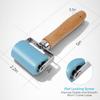 3rd-Gen Sound Deadening Roller, Professional Dual Bearing Hand PU Seam Roller Application Tool with Wood Handle for Car Audio Sound Deadener,