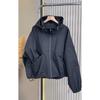 Womens Black Hooded Windbreaker Jacket Lightweight Casual Outerwear Fall 2026 Urban Style