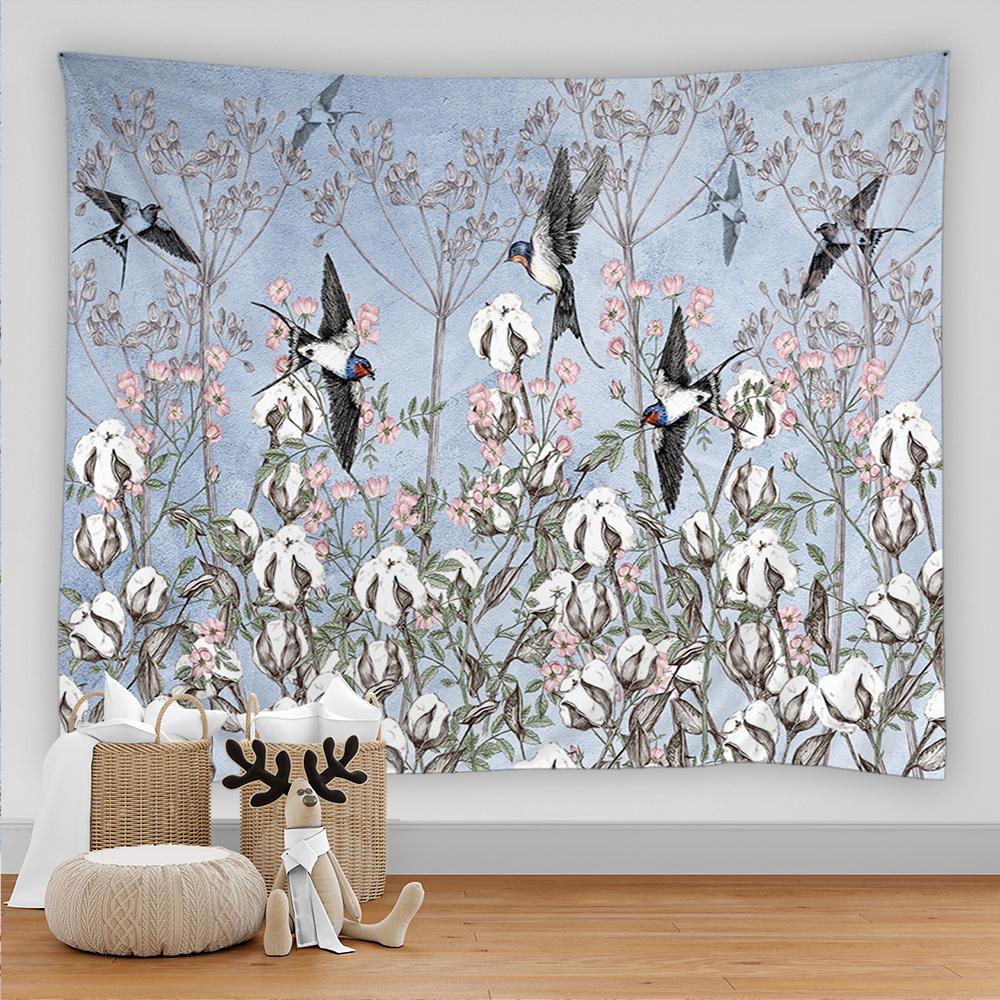 

Тропические растения пальмовых листьев цветы гобелен настенный богемный узор домашний декор гобелен хиппи простыня пляжная подушка 100X75CM