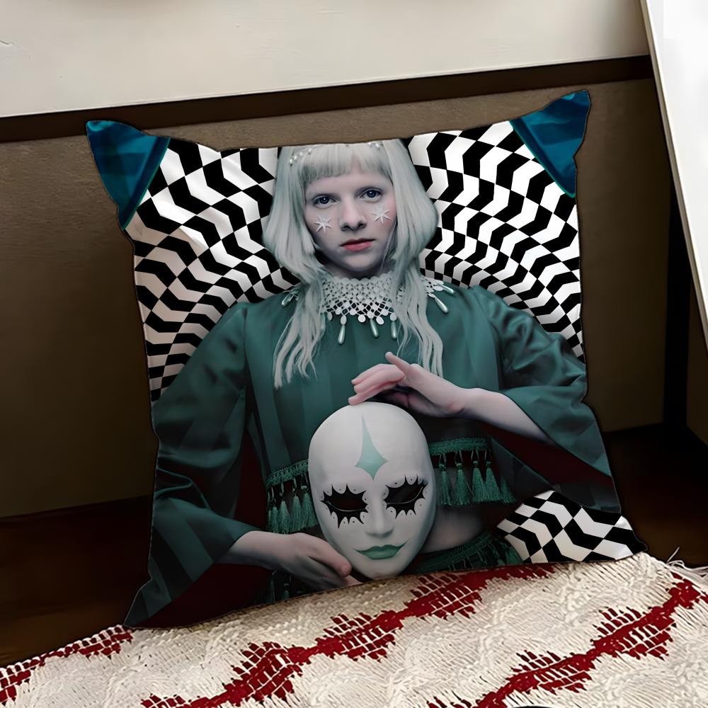 Famous SingerAAuroraMusic Cushion Cover Reversible Soft Durable Pillow Cover Home Car MultiScene Use for Daily Comfort