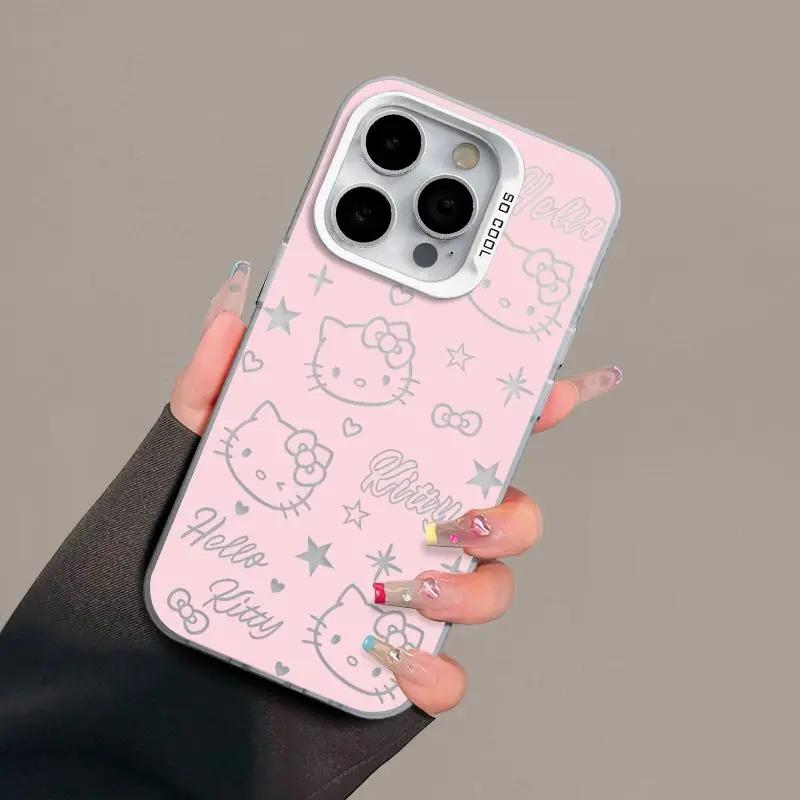 Pink Hello Kitty Case For Samsung Galaxy S25 S24 S23 S22 S21 S20 Plus Ultra FE A55 A35 A54 A53 A15 A52 A52S Cute Matte IMD Cover